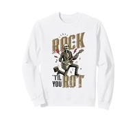 Rock Til You Rot Rock Música Guitarra Esqueleto Rocker Sudadera