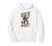 Rock Til You Rot Rock Música Guitarra Esqueleto Rocker Sudadera con Capucha