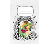 Rock & Wires Guitar Crocodile Notebook - 6 x 9 in Lined Journal, 120 Pages | Funny Musician Alligator Design | Durable Cover Writing Journal | Gift for Guitarists, Kids and Music Lovers