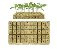Rock Wool Cubes, Agricultural Plant Plugs, 100 Piece Tower Garden Kit with Water Retention, Hydroponic Growing Medium with Fibrous Structure, Propagation Tool for Seedling Germination