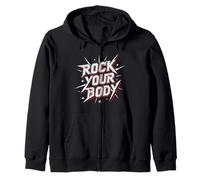 Rock Your Body Funny Party Dance Music Gym Design Sudadera con Capucha