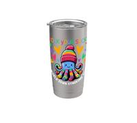 Rock Your Socks Down Syndrome Awareness Day Octopus WDSD Vaso térmico de acero inoxidable de doble pared