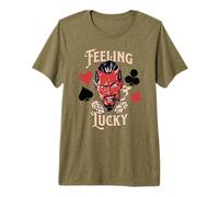 Rockabilly Feeling Lucky Devil Dice 50 Retro Vintage Casino Camiseta Premium