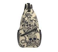 Rockabilly Girl Devil Printed Classic Sling Bag Crossbody Chest Daypack Ligero Casual Mochila Bandolera para Hombres Mujeres Adultos Viajes Senderismo Regalos