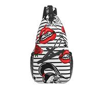 Rockabilly Girl Devil Printed Classic Sling Bag Crossbody Chest Daypack Ligero Casual Mochila Bandolera para Hombres Mujeres Adultos Viajes Senderismo Regalos
