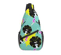 Rockabilly Girl Devil Printed Classic Sling Bag Crossbody Chest Daypack Ligero Casual Mochila Bandolera para Hombres Mujeres Adultos Viajes Senderismo Regalos