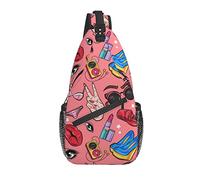 Rockabilly Girl Devil Printed Classic Sling Bag Crossbody Chest Daypack Ligero Casual Mochila Bandolera para Hombres Mujeres Adultos Viajes Senderismo Regalos