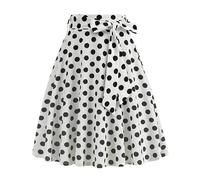 Rockabilly, Mini Maus Kostüm,Petticoat Kleid Schwarze,Karneval Schwarz Weiss,50er A-Linie Polka Dot Röck,Midi Faltenrock,Marienkäfer kostüme,Pantomimekostüm,Faschingskostüme,S