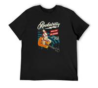 Rockabilly Pinup Girl Make Me Fly Men's T-Shirt Unisex Black Cotton Hip Hop Print tee Shirts M