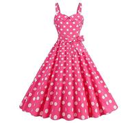 Rockabilly - Vestido de cóctel para mujer, diseño de lunares de los años 50, vestido de fiesta, elegante, largo hasta la rodilla, vestido de noche, vestido de noche, vestido de novia, vestido de novia