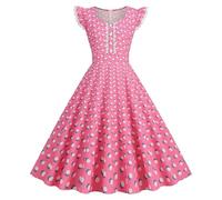 Rockabilly - Vestido de fiesta para mujer, diseño de lunares, estilo años 50, vestido de noche, vestido de noche, vestido de baile, largo hasta la rodilla, vestido de fiesta, elegante, vestido de