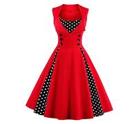 Rockabilly - Vestido de noche para mujer, diseño de lunares, estilo vintage, vestido de noche, elegante, vestido de noche de los años 50, vestido de novia, vestido de fiesta, vestido de cóctel