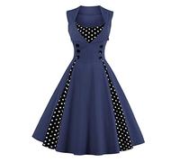 Rockabilly - Vestido de noche para mujer, diseño de lunares, estilo vintage, vestido de noche, elegante, vestido de noche de los años 50, vestido de novia, vestido de fiesta, vestido de cóctel