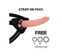 ROCKARMY - ARNÃS + DUAL DENSITY CRUSADER DILDO REALISTA 21.5 CM -O- 4.46 CM