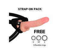 ROCKARMY - ARNÃS + DUAL DENSITY LEOPARD DILDO REALISTA 23 CM -O- 4.77 CM