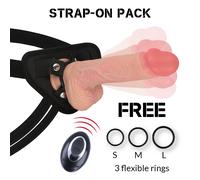 ROCKARMY - ARNÉS + LIQUID SILICONE VIBRADOR CONTROL REMOTO PREMIUM APACHE 20.5 CM -O- 4.62 CM