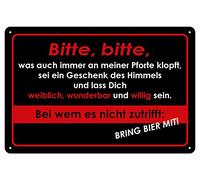 Rockbites Blechschild Señal metálica, Negro, 20 x 30 cm
