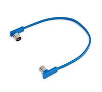 RockBoard Cable MIDI plano de 30 cm, BL | cable MIDI plano de 90 grados, color azul
