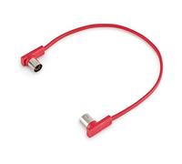 RockBoard Cable MIDI plano de 30 cm RD, plano, 90 grados, color rojo