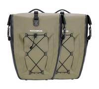 ROCKBROS Alforja Impermeable Trasera para Bicicleta 25L, Bolsa Grande de PVC para Portaequipajes para MTB Ciclismo (Verde, 2PCS)