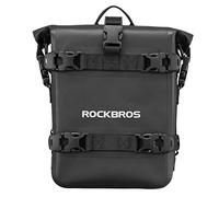 ROCKBROS Alforja Lateral para Moto, Bolsa Almacenamiento para Motocicleta Impermeable, Negro