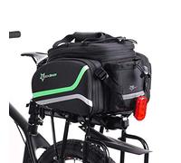 ROCKBROS Bolsa Asiento Trasero de Bicicleta para Portaequipajes Alforja Extensible 10-35L para MTB Ebike Capacidad Grande Multifuncional para Viaje, Negro