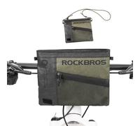 ROCKBROS Bolsa Delantera para Bicicleta Brompton 1.5L, Bolsa de Manillar para Bici Montaña Senderismo MTB Verde