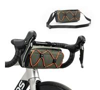 ROCKBROS Bolsa Manillar Bicicleta, Mochila Delantera con Correa de Hombro Ajustable para MTB Bicicleta Carretera, 24 x 11 x 13cm Accesorio de Ciclismo