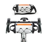 ROCKBROS Bolsa Manillar Bicicleta, Mochila Manillar con Correa de Hombro, Bolsa Delantera Expandible para Bicicleta de Montaña y Carrtera, 12 x 22cm