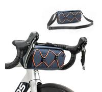 ROCKBROS Bolsa Manillar Bicicleta Repele el Agua, Mochila Delantera con Correa de Hombro Ajustable para MTB Bicicleta Carretera, 24 x 11 x 13cm Accesorio de Ciclismo