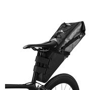 ROCKBROS Bolsa Sillín Bicicleta Alforja Impermeable 10L para MTB Bicicleta Carretera Bikepacking, Negro