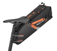 ROCKBROS Bolsa Sillín de Bicicleta 10L Resistente al Agua, Alforja Trasera Ajustable para Bikepacking MTB Bicicleta Carretera Cicloturismo Ciclismo, Unisex