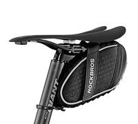 ROCKBROS Bolsa Sillín de Bicicleta Alforja bajo Asiento para MTB Bicicleta Carretera Bolsa Porta Herramientas, Negro/Rojo