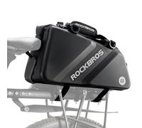 ROCKBROS Bolsa Trasera Bicicleta Extensible 11,6L Alforja Bicicleta Reflectante Bolso de Transporte con Correa de Hombro para Ciclismo al Aire Libre