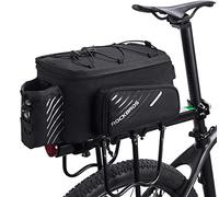ROCKBROS Bolsa Trasera de Bicicleta para Portaequipajes Alforja Multifuncional Extensible 9-12L para Asieto con Funda Impermeable para MTB Bicicleta Carretera Viaje