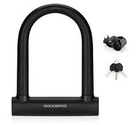 ROCKBROS Candado en U para Bicicleta Antirrobo con Soporte de Montaje | Alta Seguridad, Resistente para Bicicletas, Motos, E-Bike y Puertas, Negro