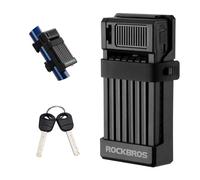 ROCKBROS Candado Plegable de Bicicleta Cerradura Antirrobo 65/88 cm con Soporte Candado de Seguridad para Motocicleta MTB Bici Carretera