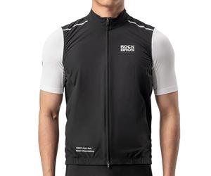 ROCKBROS Chaleco Ciclismo para Hombre, Cortavientos sin Mangas Ligero Transpirable Reflectante con Bolsillos para MTB Correr Senderismo Diario para Verano, Negro
