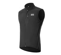 ROCKBROS Chaleco Térmico Ligero para Ciclismo, Cortaviento y Aislante con Relleno 3M, Diseño Plegable Portátil con Bolsillo Trasero y Elementos Reflectantes para Invierno, Negro XXL