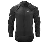 ROCKBROS Chaqueta de Ciclismo Anti Viento Manga Desmontable Transpirable y Secado Rápido para Bicicleta Running Deportes al Aire Libre, Negro