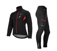ROCKBROS Chaqueta y Pantalones Antiviento Impermeable para Ciclismo Deportes al Aire Libre con Tira Reflectante para Otoño e Invierno para Hombre y Mujer Talla Europea