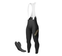 ROCKBROS Culotte Largo con Tirantes para Hombres, Pantalones de Ciclismo con Acolchado Pro, Transpirable y Elástico para Bicicleta Carretera y MTB, XXL