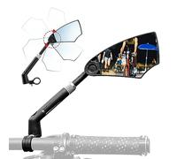 ROCKBROS Espejo Retrovisor de Bicicleta Manillar de 20-23 mm 360°Adjustable Espejos Convexo para Bicicleta de Montaña y Carretera Scooter 1 Piezas/2 Piezas