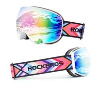 ROCKBROS Gafas de Esquí Adulto, Máscara Esquí Snowboard OTG para Hombre y Mujer Gafas de Nieve Antivaho Compatible con Casco Protección UV
