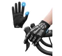 ROCKBROS Guantes de Ciclismo para Hombre y Mujer con Acolchado SBR | Palma PU Antideslizante, Función Táctil y Diseño Esqueleto para MTB, Bicicleta Eléctrica, Carretera, Gravel y Uso Diario