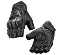 ROCKBROS Guantes de Cuero para Hombres y Mujeres, Guantes Cortos con Protección Transpirables y Antideslizantes para Ciclismo MTB Deportes
