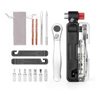 ROCKBROS Herramienta Multifunción Bomba y Kit de Reparación de Cubiertas | Herramienta Multifunción con Minitrinquete y Palancas para Neumáticos para Bicicleta MTB, Bicicleta de Carretera Gravel