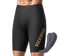 ROCKBROS Pantalones Cortos sin Costuras para Hombres, Culotte Verano con Badana, 3D Transpirable Antideslizante para MTB Bicicleta de Carretera