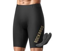 ROCKBROS Pantalones Cortos sin Costuras para Hombres, Culotte Verano con Badana, 3D Transpirable Antideslizante para Bicicleta de Carretera y MTB
