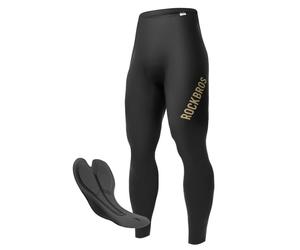ROCKBROS Pantalones Largos sin Costuras para Hombres, Culotte Largo con Acolchado Pro Ciclismo, Transpirable Secado Rápido y Antideslizante para Bicicleta de Carretera y MTB, L
